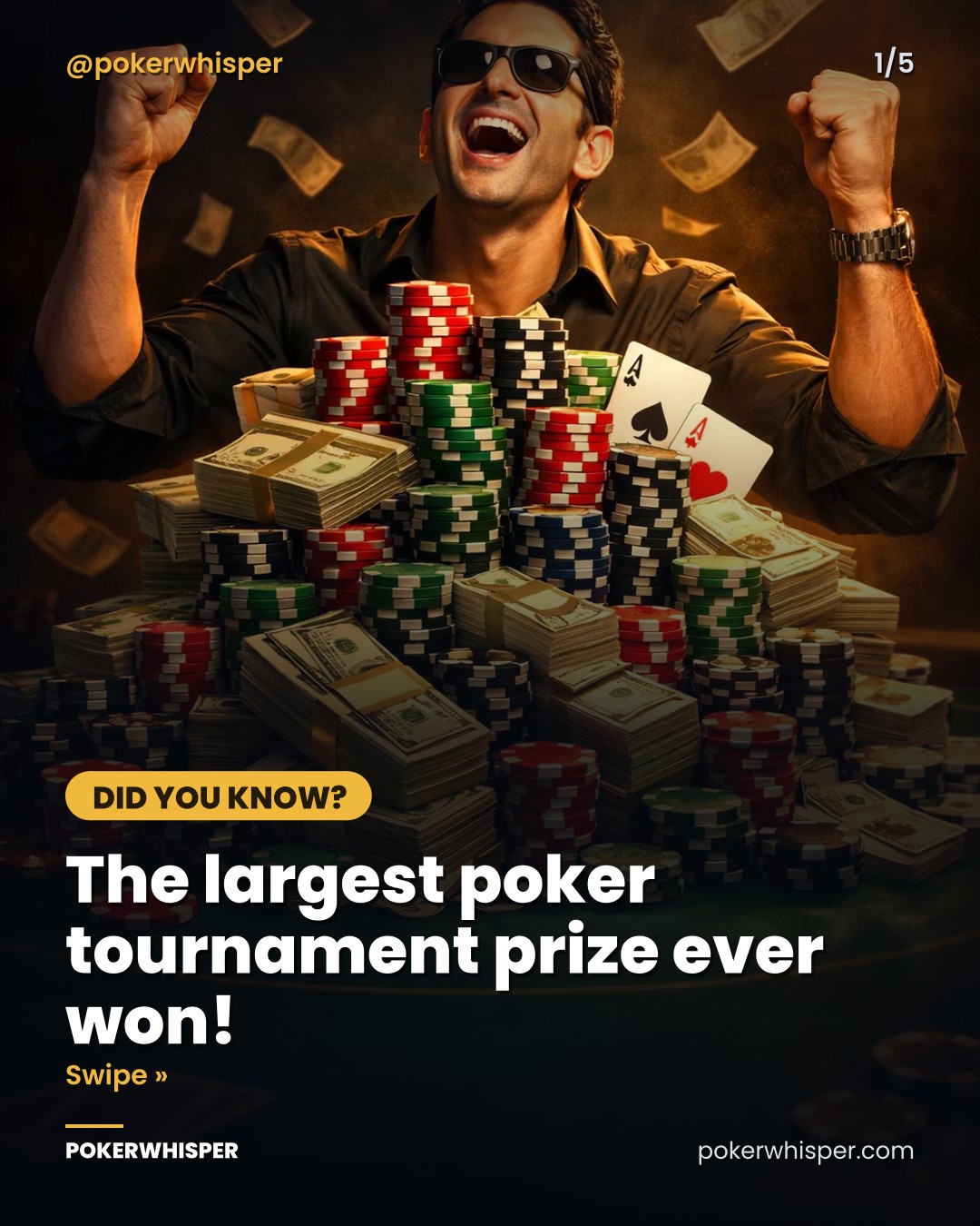 Did you know?. The largest poker tournament prize ever won!